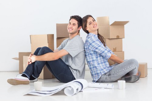 Careful packing of fragile household items for a safe move