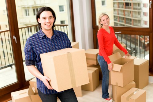 Local removal van in Queenspark supporting office relocation